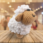 Amigurumi Beyaz Kuzucuk – El Yapımı Örgü Oyuncak | %100 Pamuk İp | Sağlıklı ve Yumuşak
