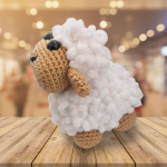 Amigurumi Beyaz Kuzucuk – El Yapımı Örgü Oyuncak | %100 Pamuk İp | Sağlıklı ve Yumuşak - Görsel 3