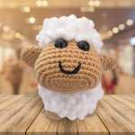 Amigurumi Beyaz Kuzucuk – El Yapımı Örgü Oyuncak | %100 Pamuk İp | Sağlıklı ve Yumuşak - Görsel 4