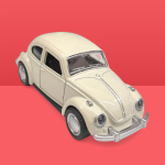 Diecast Metal Vosvos Araba – Beyaz | Kapıları Açılır Koleksiyonluk Model - Görsel 3