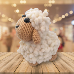 Amigurumi Süt Beyaz Kuzucuk – El Yapımı Örgü Oyuncak | %100 Pamuk İp | Sağlıklı ve Yumuşak